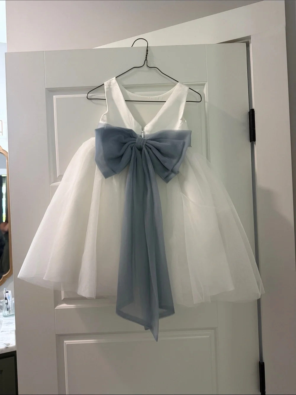 Azazie White flower girl Gown Bodice with Label
